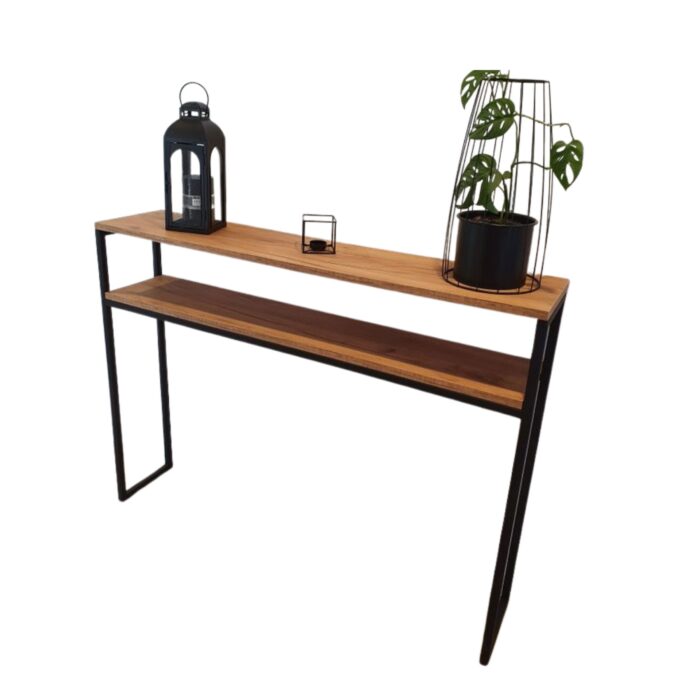 Dekorwish Metal Base and Wooden Table