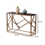 Dekorwish Metal Base and Wooden Table