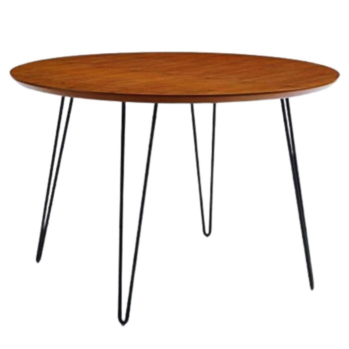 Dekorwish Metal Base and Wooden Table