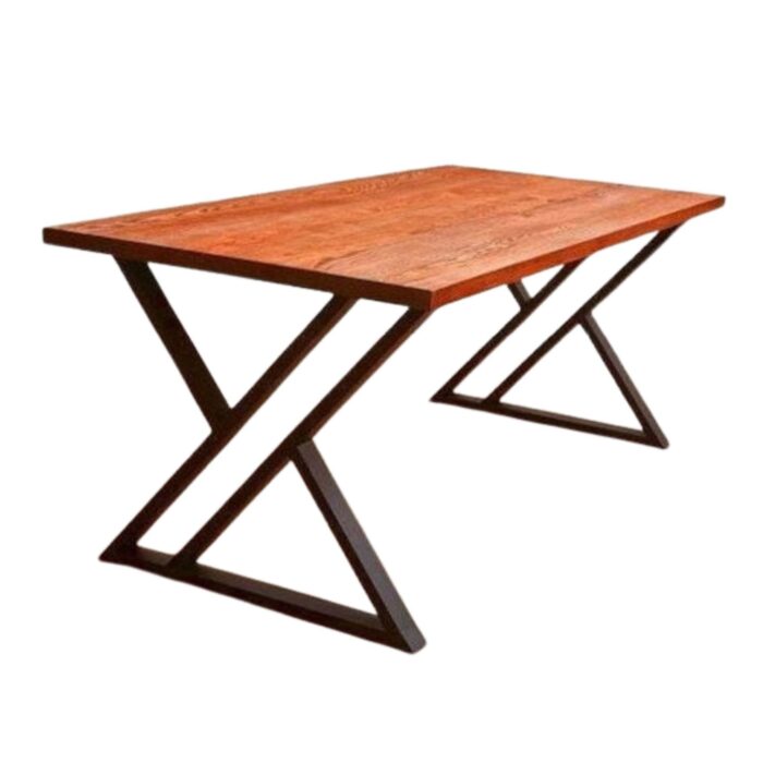 Dekorwish Metal Base and Wooden Table