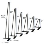 Dekorwish Metal Table Base Legs